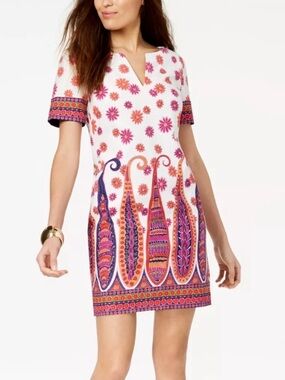 Trina Turk Floral Paisley Museum Shift Dress. Size 2